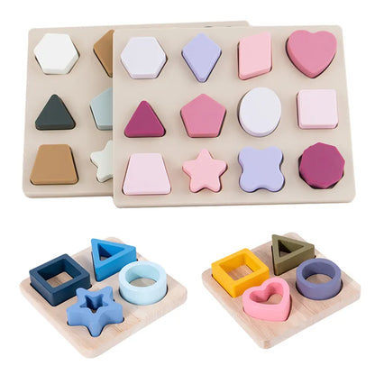 Montessori Puzzle "Shapes" for Children Multivariant-0