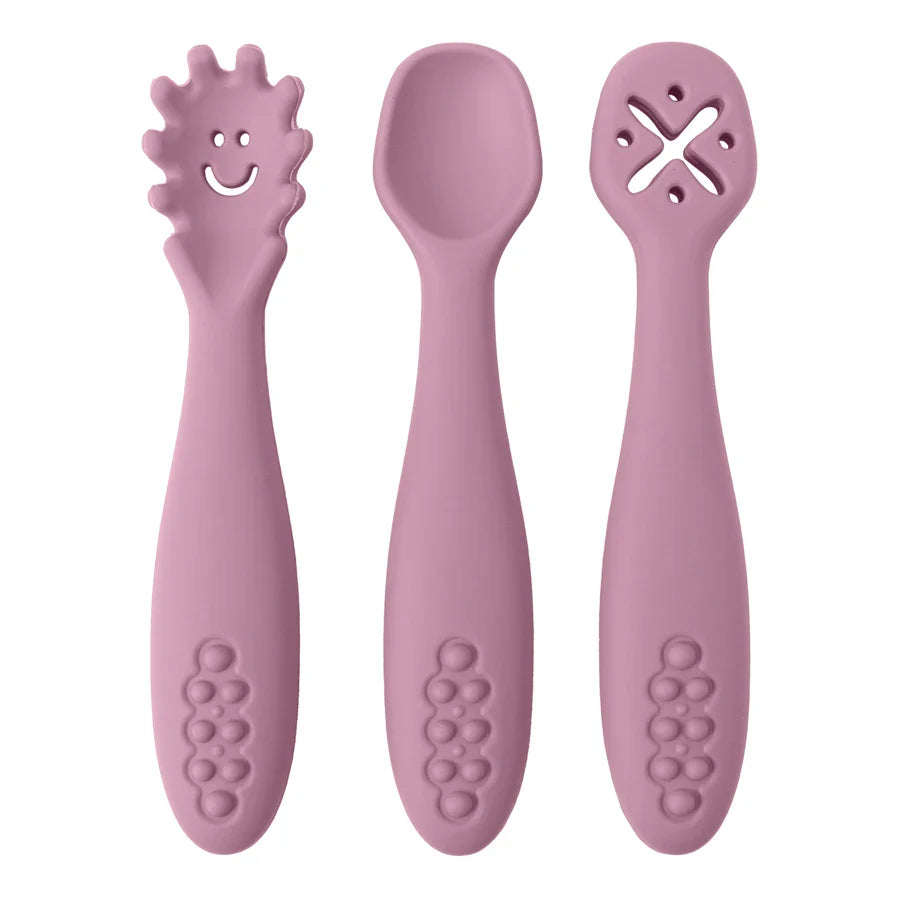 Set of 3 Silicone Learning Spoons for Children Multivariant-7