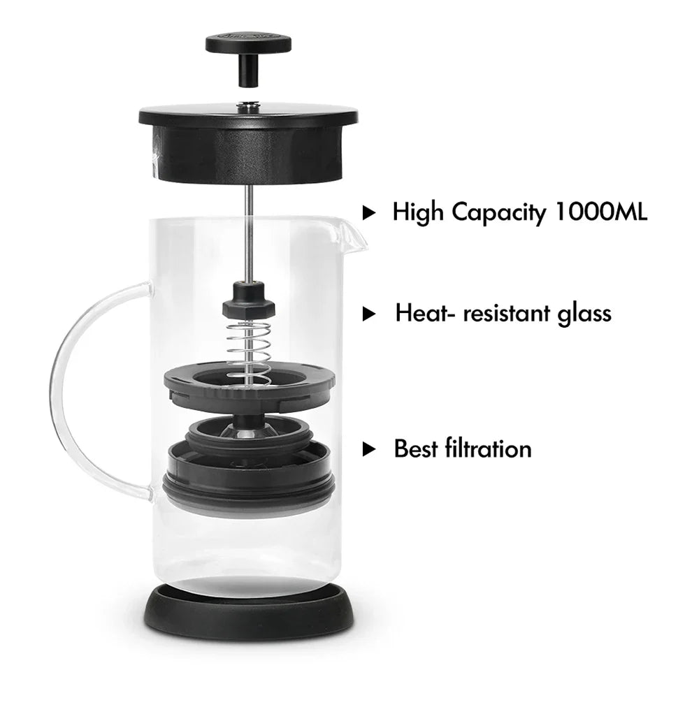 Double Wall French Press, 1000ml – Durable Stainless Steel Coffee Maker-2