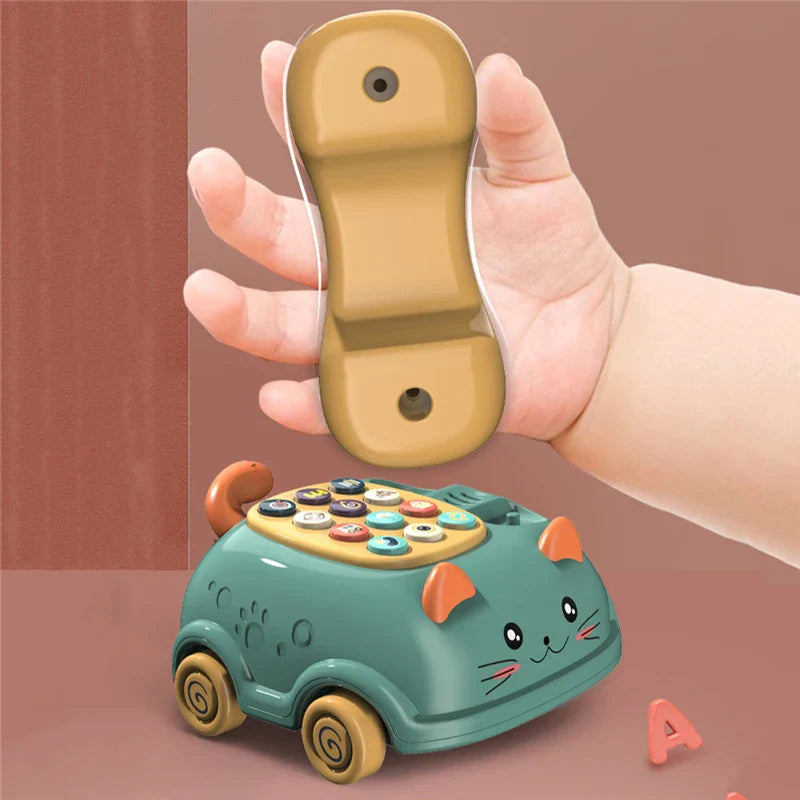 Montessori Musical Toy Telephone Cat-1