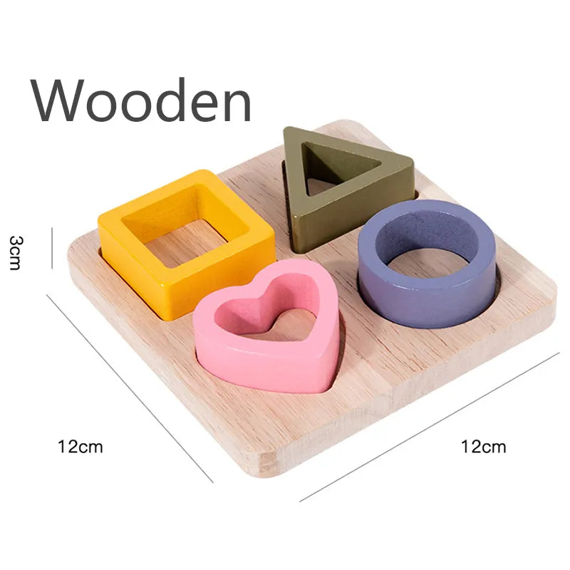 Montessori Puzzle "Shapes" for Children Multivariant-6