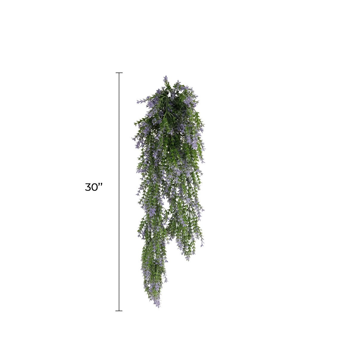 Artificial Hanging Purple & Green Willow Leaf Garland Bushes UV Resistant & Fire Rated | 7.8in x 30in (20cm x 76cm Each)-1
