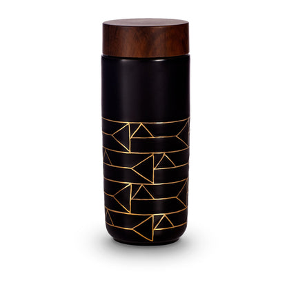 The Alchemical Signs Gold Ceramic Travel Mug-1