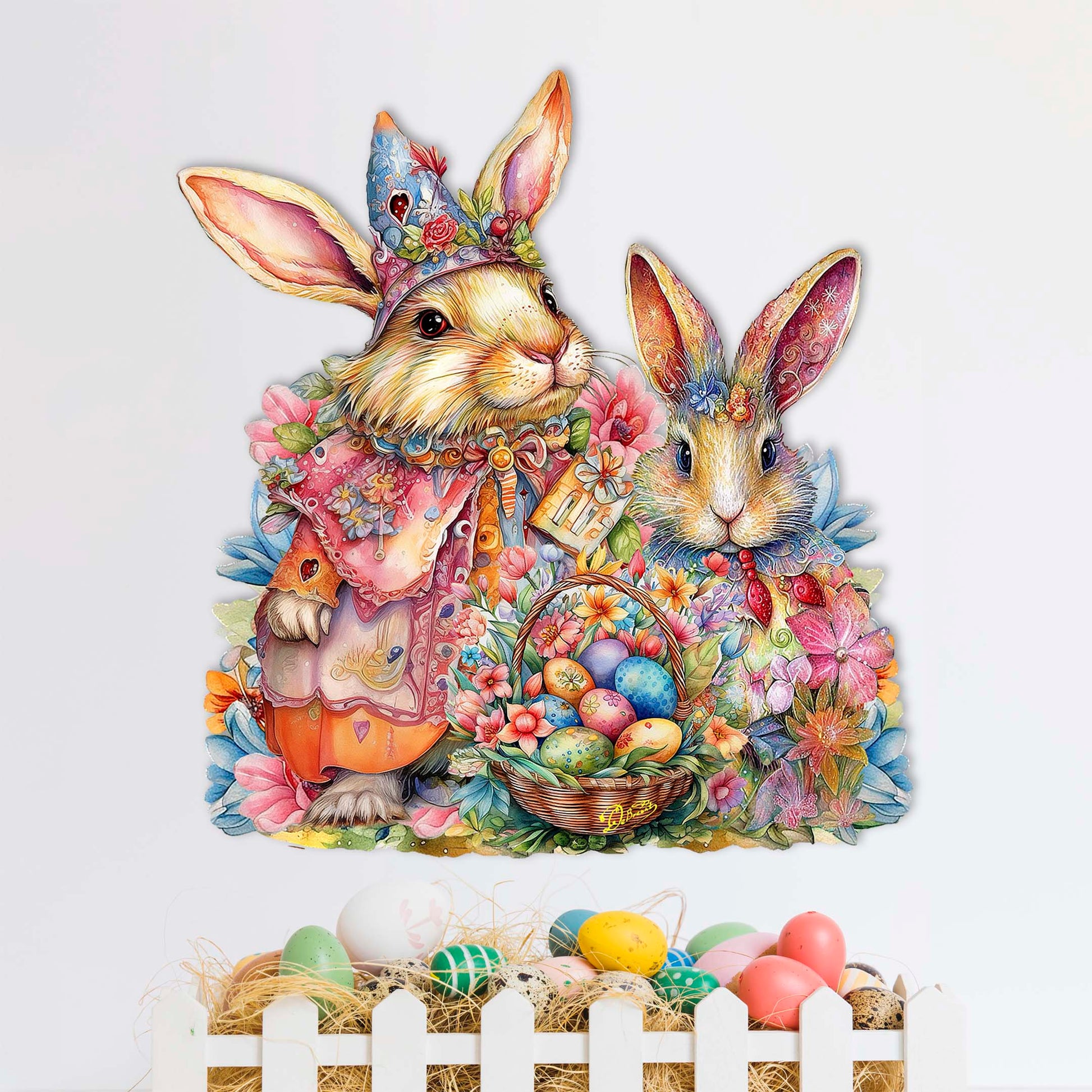 Easter Sweet Couple Holiday Door Decor by G. Debrekht - Easter Spring Decor - 8652768H-4