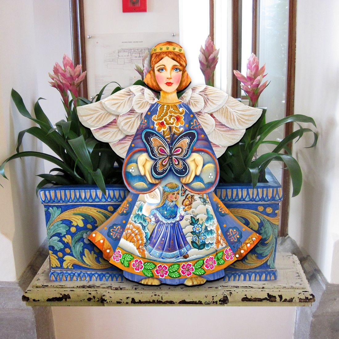 Butterfly Spring Angel Door Decor by G. DeBrekht - Easter Spring Decor - 8154152H-3
