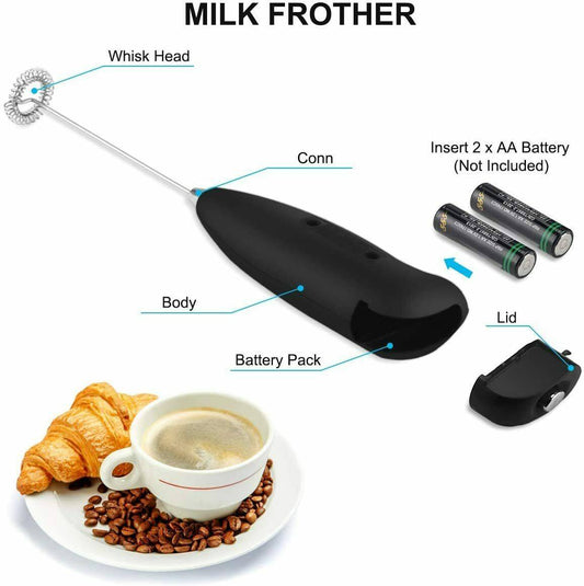 Electric Milk Frother Drink Foamer Whisk Mixer Stirrer-0