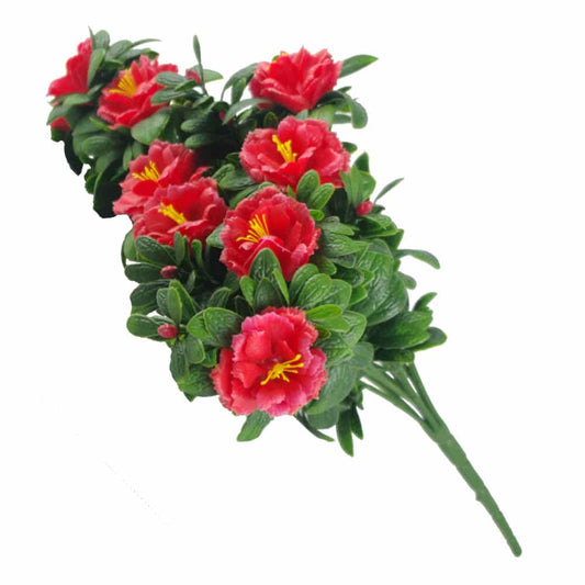 Faux Red Rose Bunch UV Resistant 18"-0