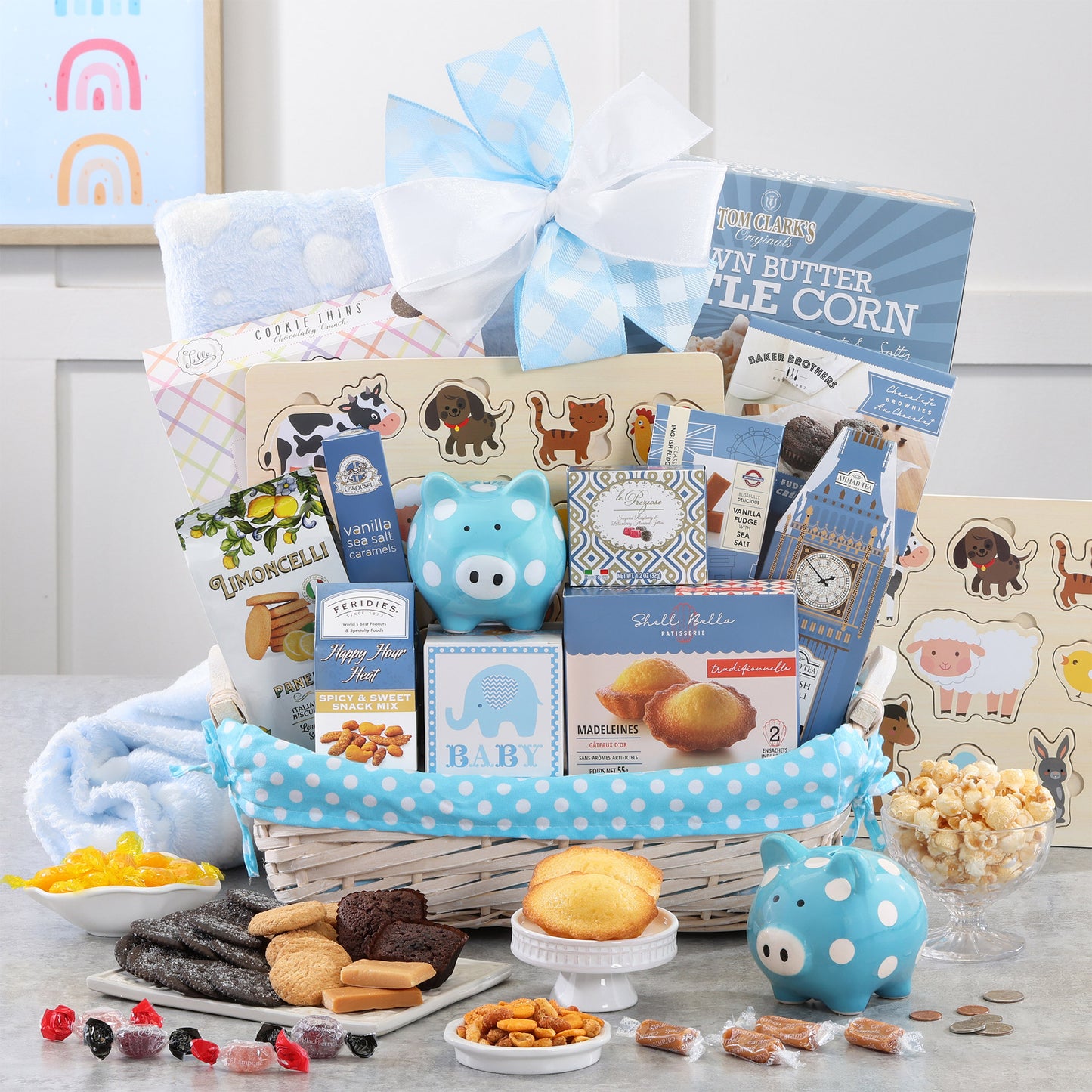 Welcome Home Baby Boy Gift Basket, 26.41 Oz.