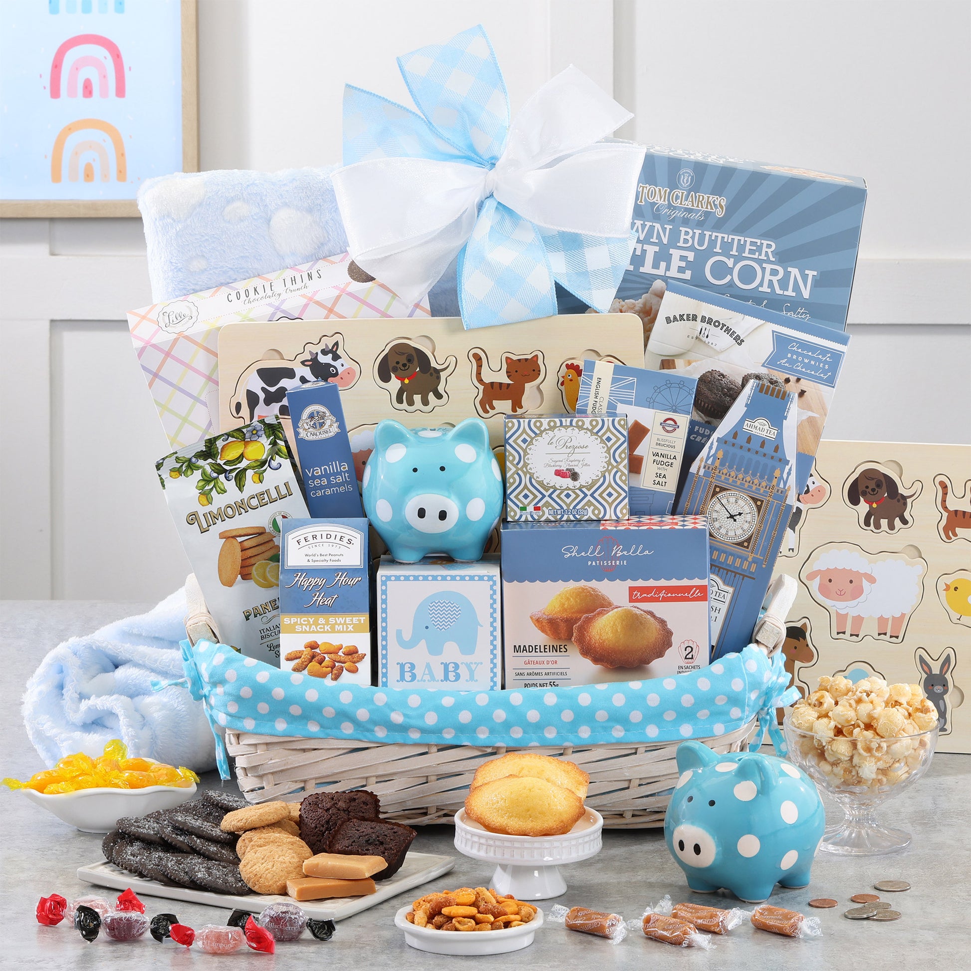 Welcome Home Baby Boy Gift Basket, 26.41 Oz.