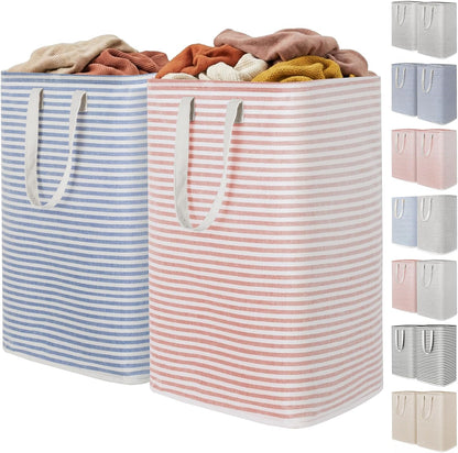1 Pack Laundry Basket 80L Each, Collapsible Clothes Hamper with Reinforced Handles, Freestanding Waterproof Design for Bedroom and Laundry Room, Grey 80L Total