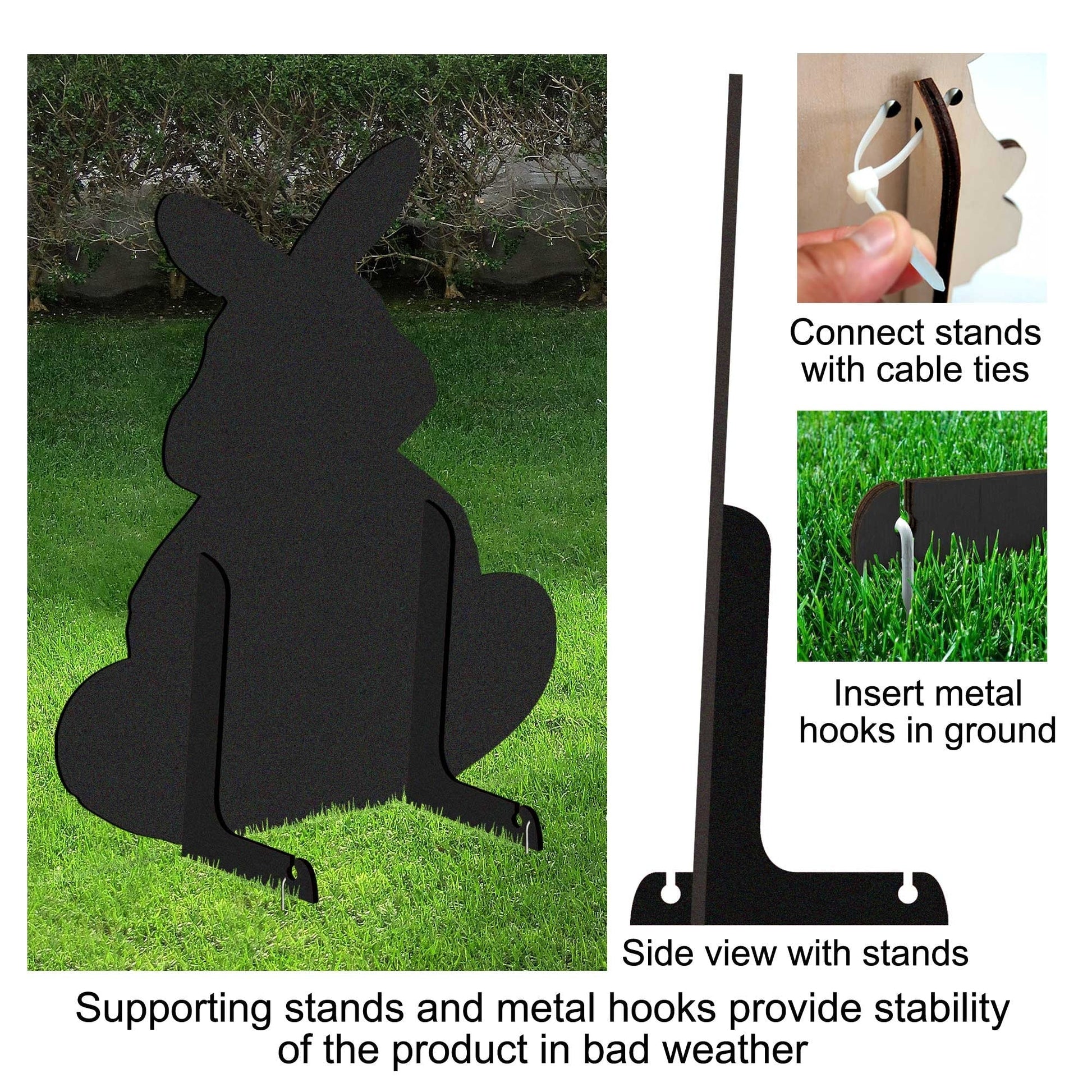 Easter Bunny Decor - Stacking Bunny Set of 2 Family Yard Sign by G. DeBrekht - Easter Spring Decor - 8154430F-S2-3
