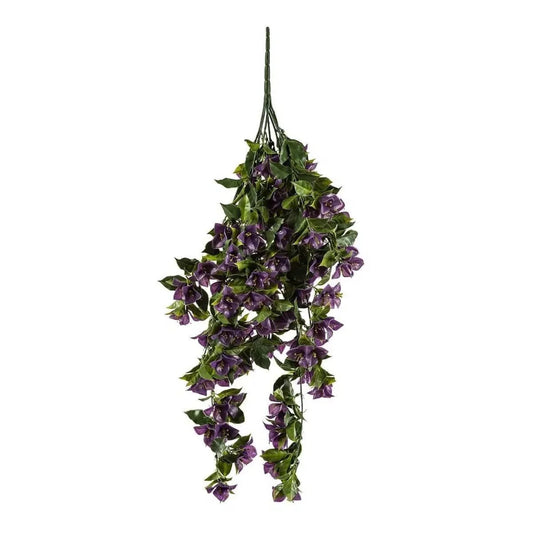 (5 Pieces) Vibrant Purple Hanging Artificial Bougainvillea Plant UV Resistant, 30"-0