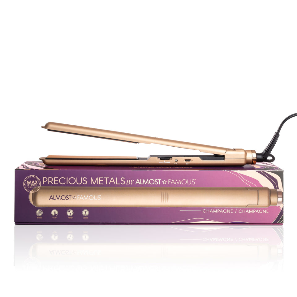 MaxLength 1" Flat Iron with Rose Gold Titanium Plates-6