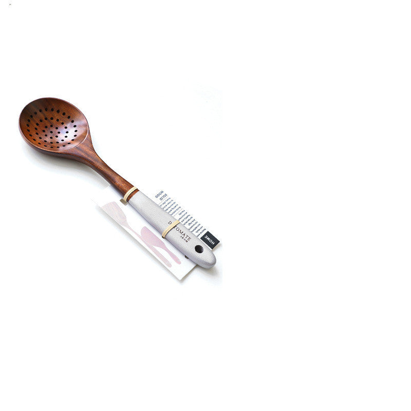 Teak Lacquer Kitchen Utensils | Japanese-Style Soup Spoon & Vegetable Shovel-2