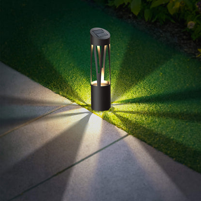 KODA Sunburst Solar Bollard Light, 4-Pack