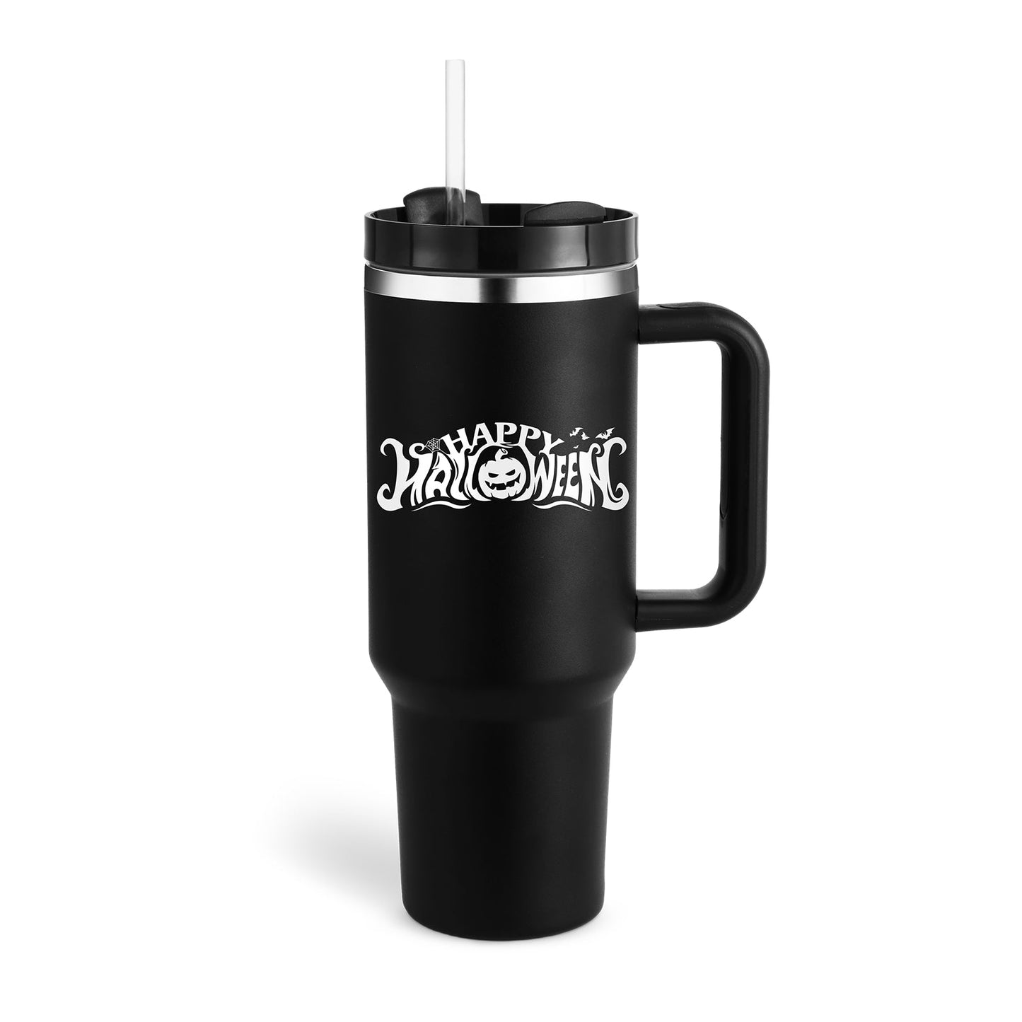 Thermal Mug 40oz Straw Coffee Insulation Cup With Handle BPA Free-31