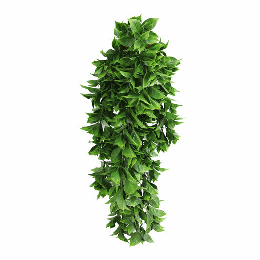 Artificial Dense Hanging Flowering Pothos Bushes – Vivid Green UV Resistant & Fire Rated | 10.6in x 28.5in (27cm x 72cm Each)-0