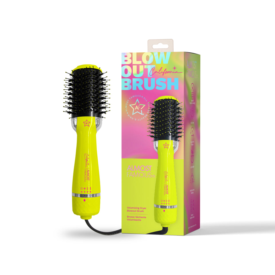 New 3in1 Blowout Brush Styling Tool - California Collection/Yellow-5