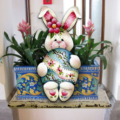 Bunny Hugs Easter Door Decor by Jamie Mills-Price - Easter Spring Decor - 8457602H-1