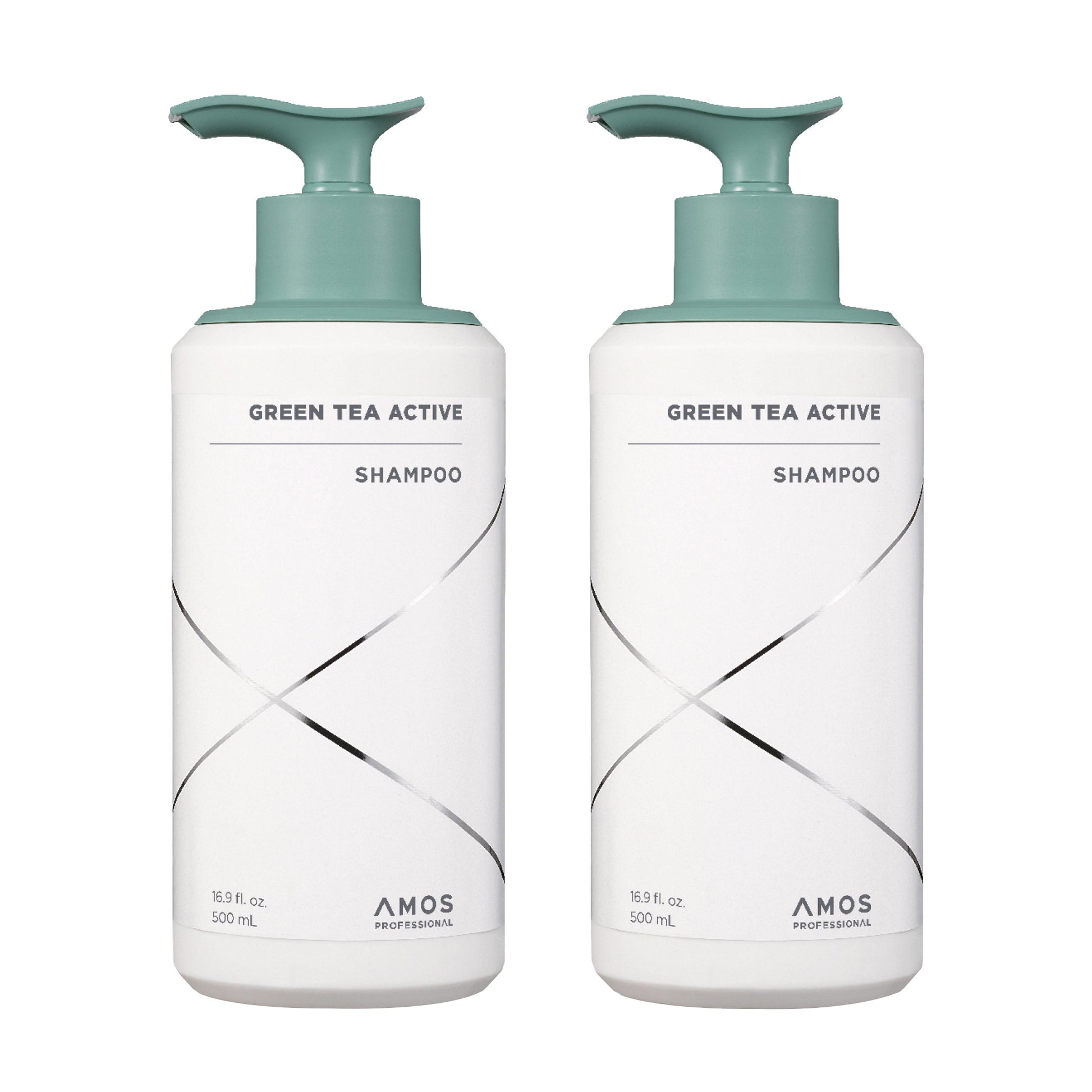 Amos Professional Active Green Tea Shampoo, 2-Pack