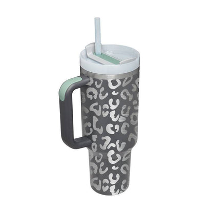 Thermal Mug 40oz Straw Coffee Insulation Cup With Handle BPA Free-20