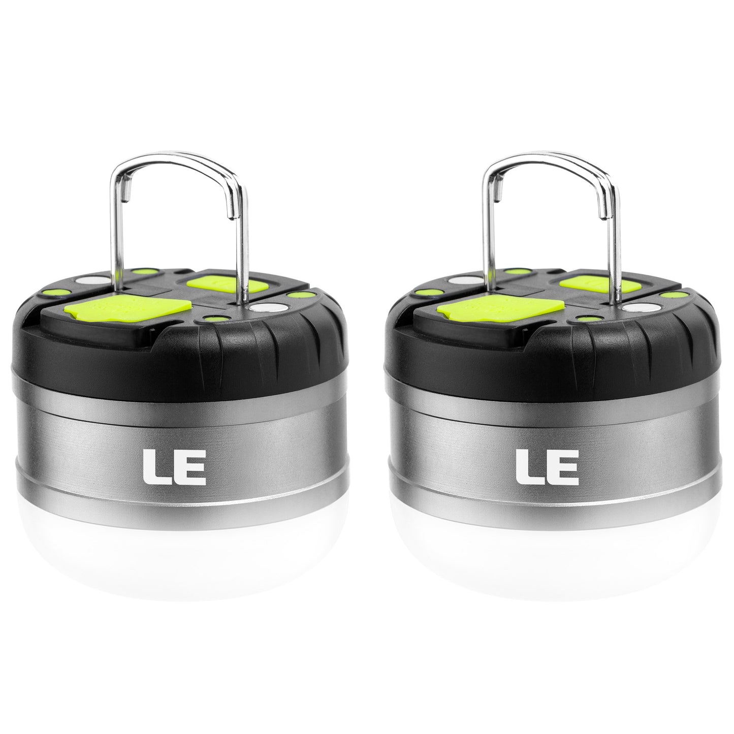 Lepro LED Rechargeable Camping Lantern with Hook, 2-Pack