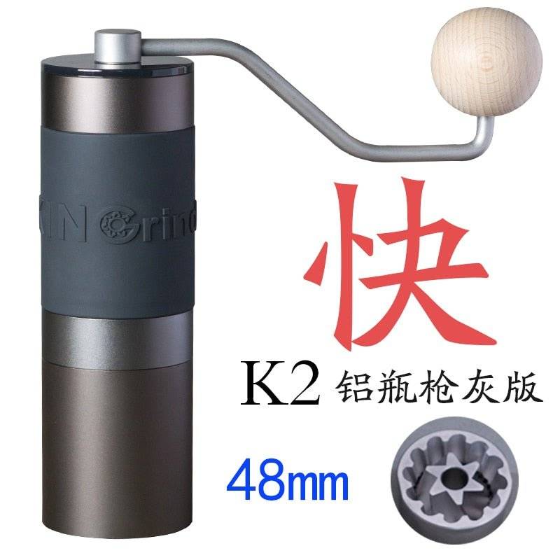 Manual coffee grinder portable mill 420stainless steel 38mm/48mm burr-4