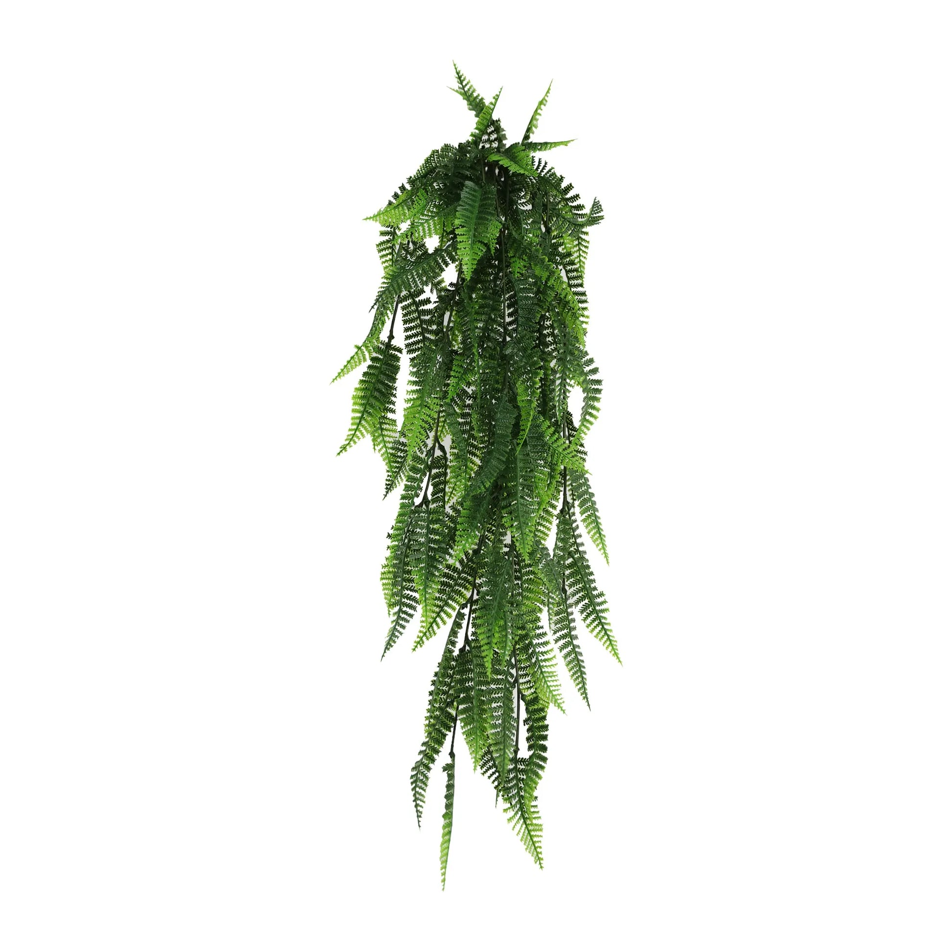 Artificial Hanging Fern Garland Bushes (UV Resistant &amp; Fire Rated | 7.1in x 30in | 18cm x 76cm Each)-0