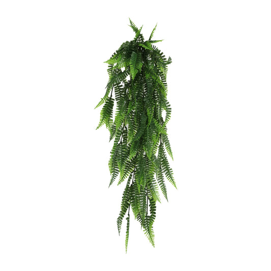 Artificial Hanging Fern Garland Bushes (UV Resistant &amp; Fire Rated | 7.1in x 30in | 18cm x 76cm Each)-0