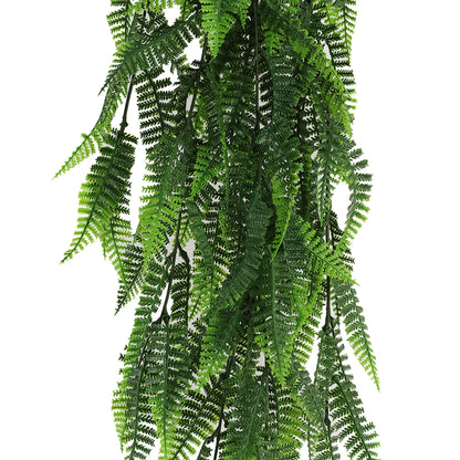 Artificial Hanging Fern Garland Bushes (UV Resistant &amp; Fire Rated | 7.1in x 30in | 18cm x 76cm Each)-3