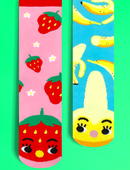 ADULT STRAWBERRY & BANANA SOCKS-1