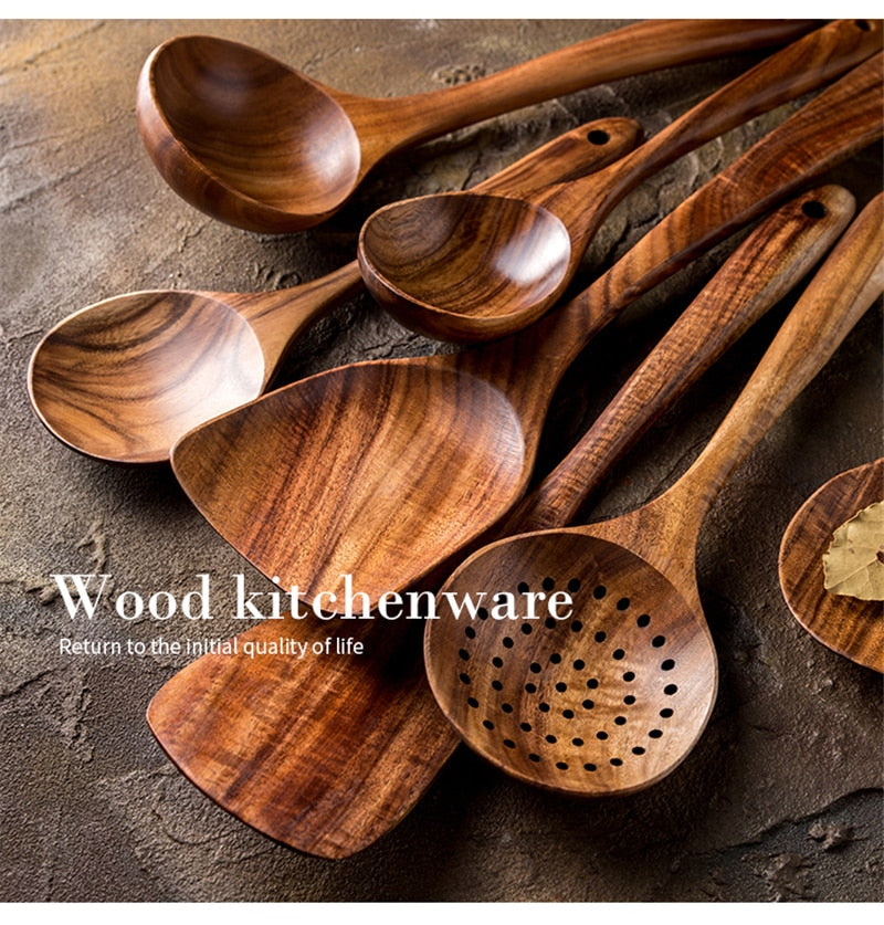 Teak Wooden Cooking Set-1