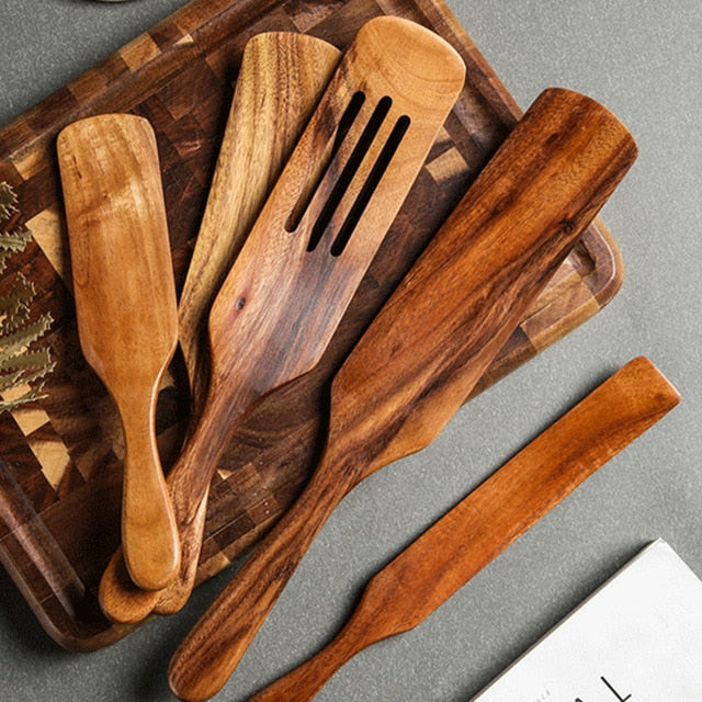 Teak Wooden Cooking Set-7