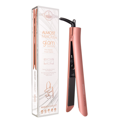 Glam Series 1.25"  Gem Tourmaline Flat Iron with Travel Bag-6